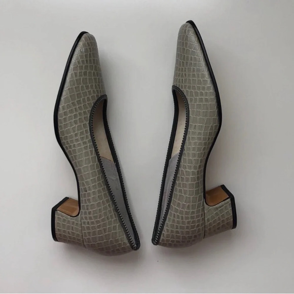 Deliso Croc Gray Gray Pumps Size 8.5 - Picture 2 of 8
